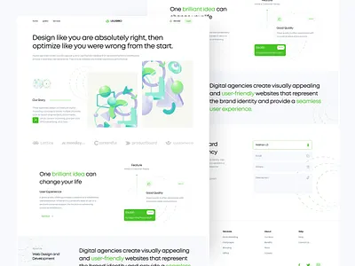 Landing Page - UIUXBRO agency clean company company profile design digital digital agency landing page landing page design profile ui ui design ux web web app web design website website design
