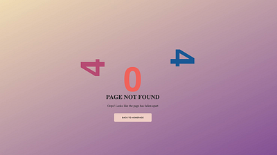 Daily UI #008 - 404 100daychallenge 404 dailyui design error page not found ui website