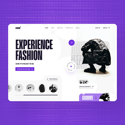 Genuine: Landing Page UI Concept brand branding clothing design fashion gradient ui uidesign uiux
