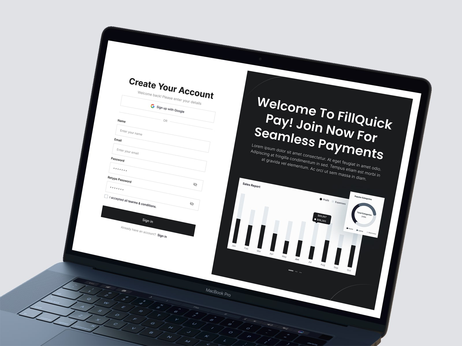Example of Admin Panel & Dashboard UI/UX Design
