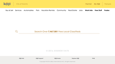 Kijiji Redesign (2016) branding design graphic design minimal redesign ui web web design web ui