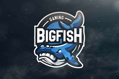 Bigfish Gaming Sport and Esports Logos angry fish ball bigfish branding design esport fish game gaming graphic graphic design illustration logo logos mascot mascot logo sport team team gaming template