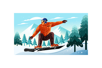 Snowboarding Illustration sports