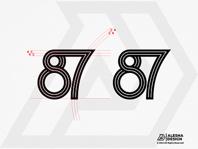 87 Monogram Logo 7 78 8 87 brand business company concept coorporate creative design element icon initials inspirations logo modern monogram sign vector