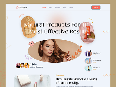 Luxe Lash - Beauty Products Landing Page beauty beauty blogger beauty care beauty products beautytips cosmetics ecommerce fashion hair care haircare landing page makeup online shop online shopping rkbabor skin care skincare routine skincareproducts skincaretips ui