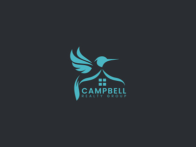Campbell Realty Group Logo Design (Unused COncept) bird house logo bird logo home house house logo hummiingbird house logo hummingbird logo logo design real estate group real estate logo
