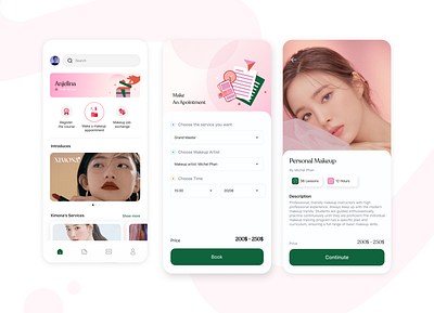 Ximona_Beauty App app design illustration ui ux