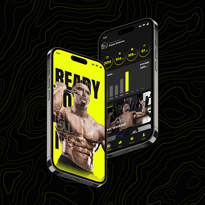 Workout App UI design app branding design graphic design illustration typography ui ux vector