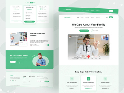 Medicare medical landing page design clean consulting doctor doctor appointment heathcare homepage landing page medical medical landing page medicine medtech startup modern online doctor consultency telehealth telemedicine ui ux virtual virtual medical whiteframe