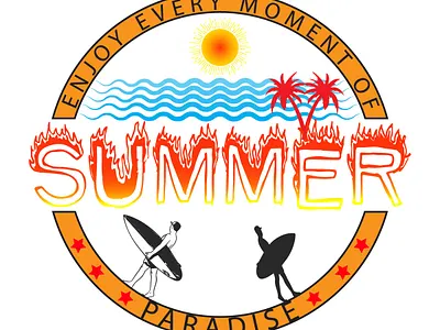 Enjoy Every Moment Of Summer Paradise T-shirt Design design graphic design graphics t shirt design illustration paradise t shirt t shirt design typography typography t shirt design