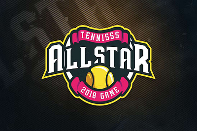 Tennis All Stars Sports Logo ball design esport game gaming graphic illustration logo logos motion graphics sport sport logo team team game tennis