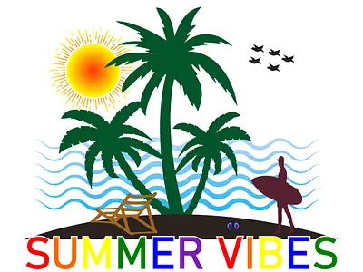 Summer Vibes Typography T-shirt Design concepts design graphic design graphics t shirt design illustration t shirt t shirt design typography typography t shirt design