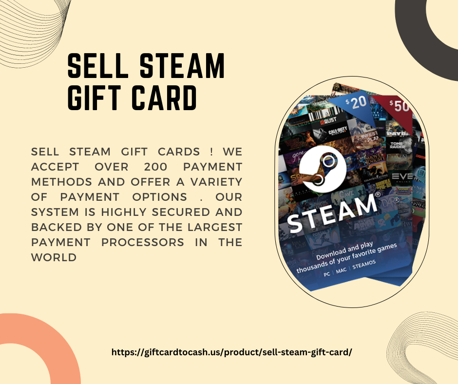 sell Steam Gift Card by Gift card to cash on Dribbble