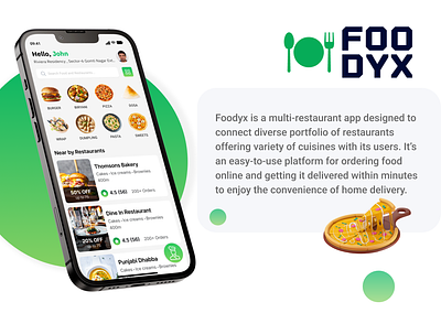 Foodyx- Food delivery app app design branding design graphic design illustration logo typography ui ux