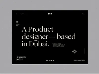 Shot #22203526 personal brand ui website