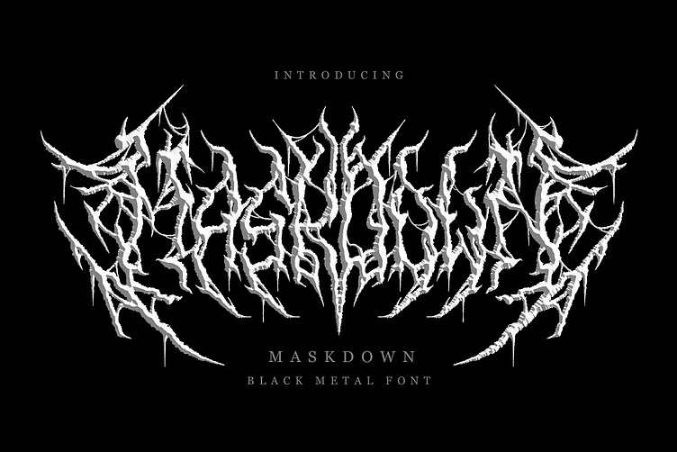 Maskdown | Black Metal Font Vol. 1 by Modern Fonts on Dribbble