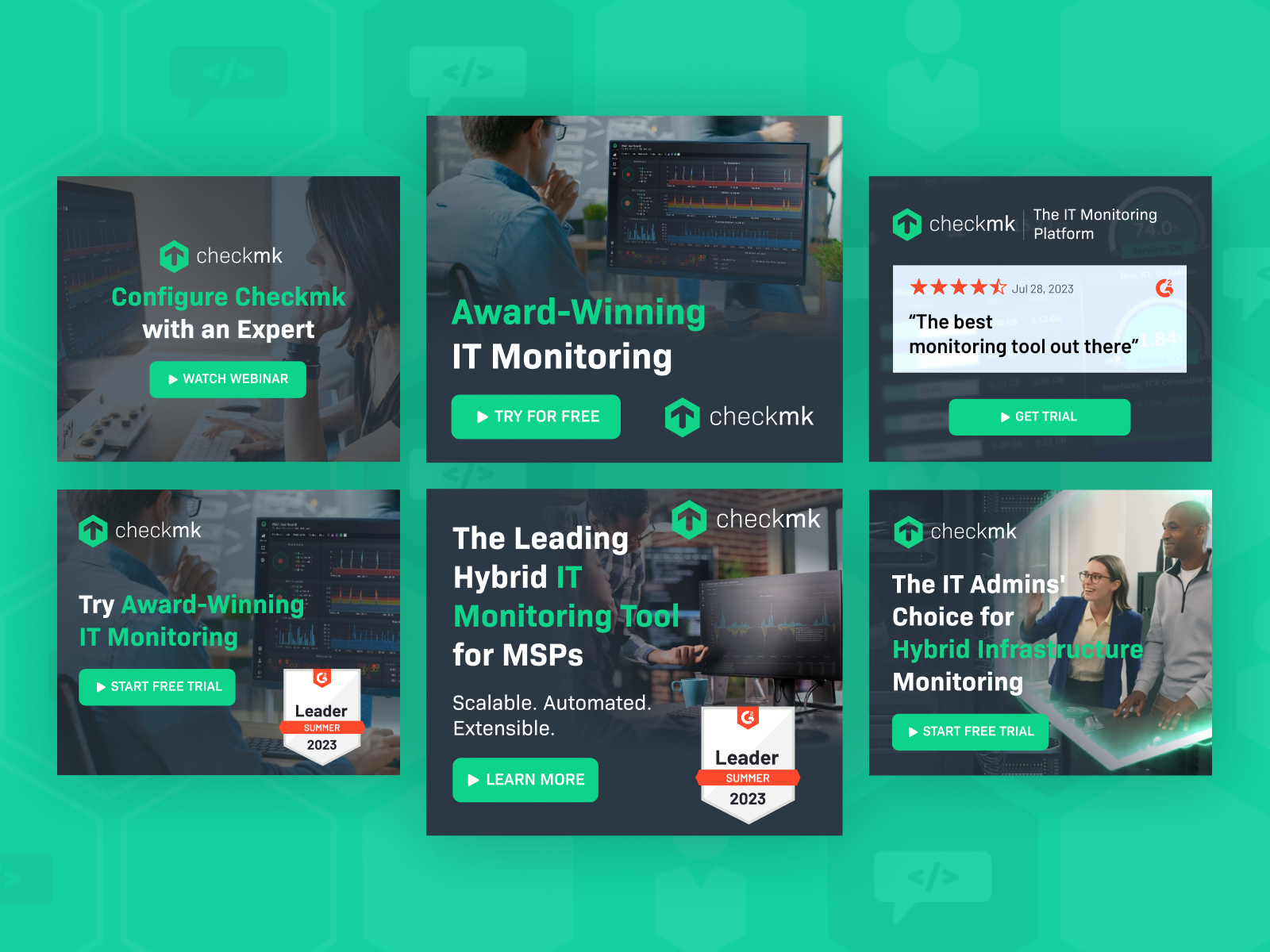 checkmk - Display ads ad image ads ads design banner ad banner ads branding design display ads google ad banner illustration mordern ux