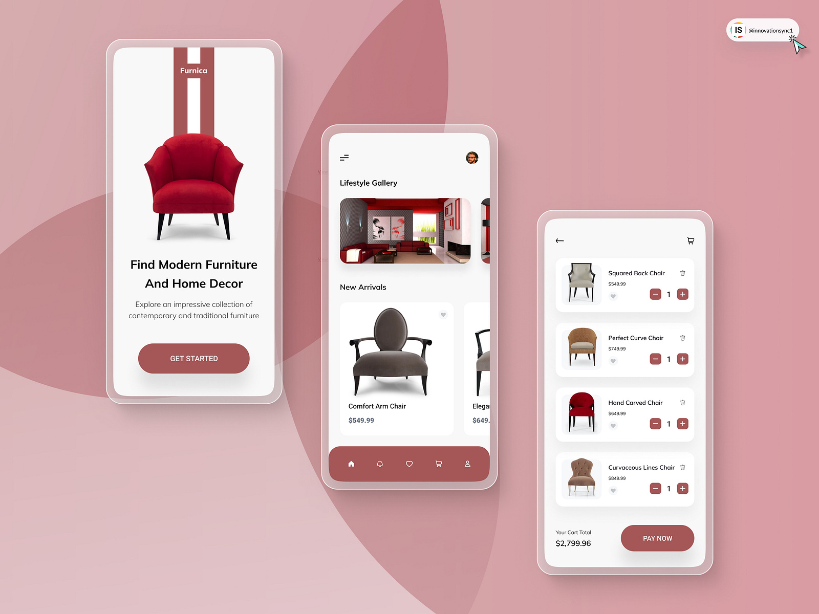 Furniture App Design by InnovationSync on Dribbble