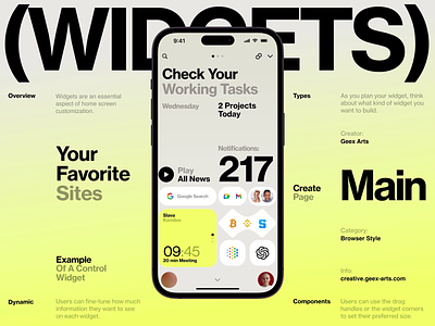Widgets animation book chart dashboard design fashion graph interface ios iphone manage mobile news slide statistics video web