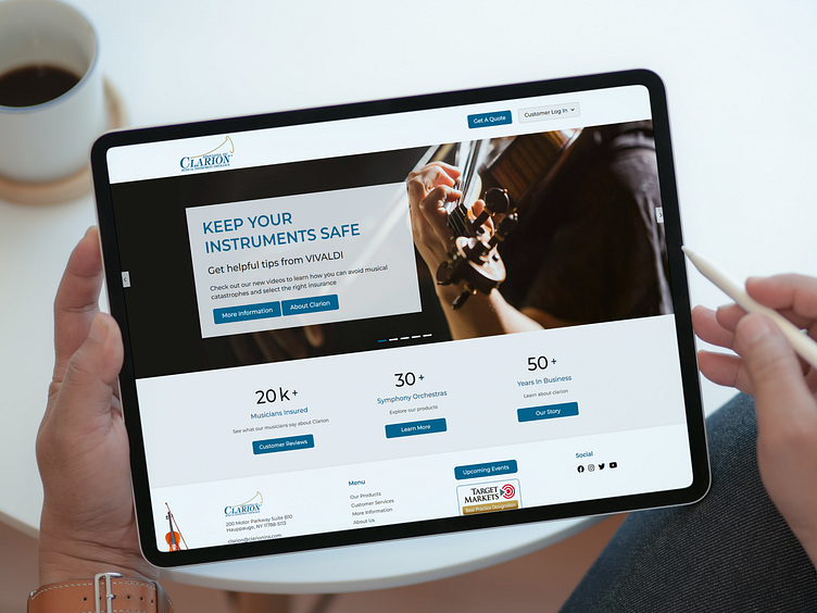 CLARION MUSICAL INSTRUMENT INSURANCE by Sunil Gohel on Dribbble