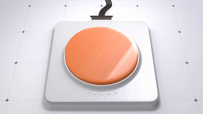 Big Orange Button 3d ambientcg blender button design ui