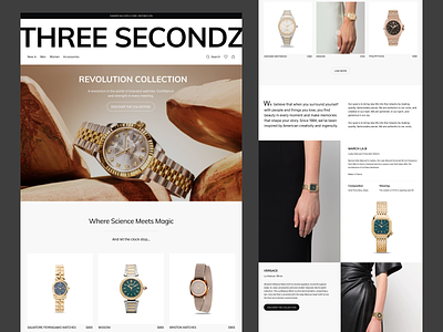 E-commerce shop e commerce ecommerce elegant hand watch homepage landing luxury luxury website online shop shop watches web website