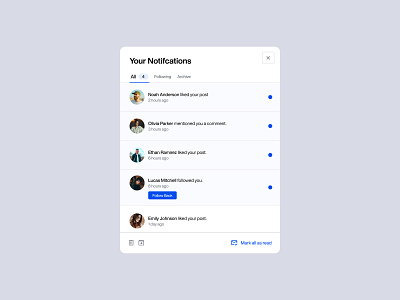 Notification Modal - UI by Xchyler Drenth on Dribbble