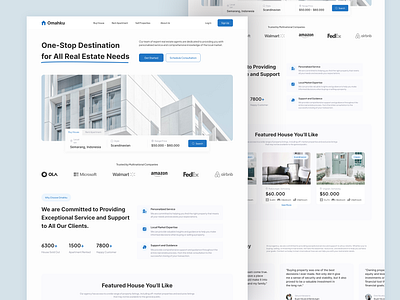 Omahku - Property Landing Page branding design home house landing page property ui ui design ux design website