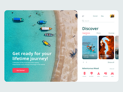 Travel Platform and Website UI/UX Design branding figma illustration logo uxui vector web design