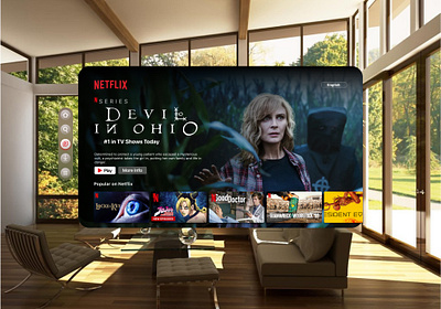 Spatial UI Design | Netflix app design figma ui ux