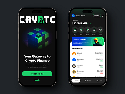 CRYPTO PAL - Crypto Trading App [READ DESC] abstract app app design crypto app design finance fintech graphic design mobile mobile design trending ui uiux ux design web3