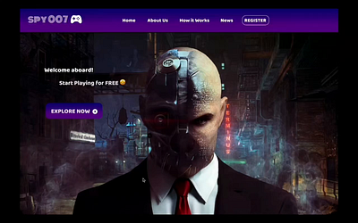 Landing Page | Spy Game | Immersive Scrolling UI animation landingpage ui ui design ux ux design uxui designer webdesign