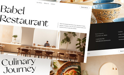 Babel: A Culinary Journey dailyui design digital landing landing page restaurant ui uidesign uiux ux web web design website