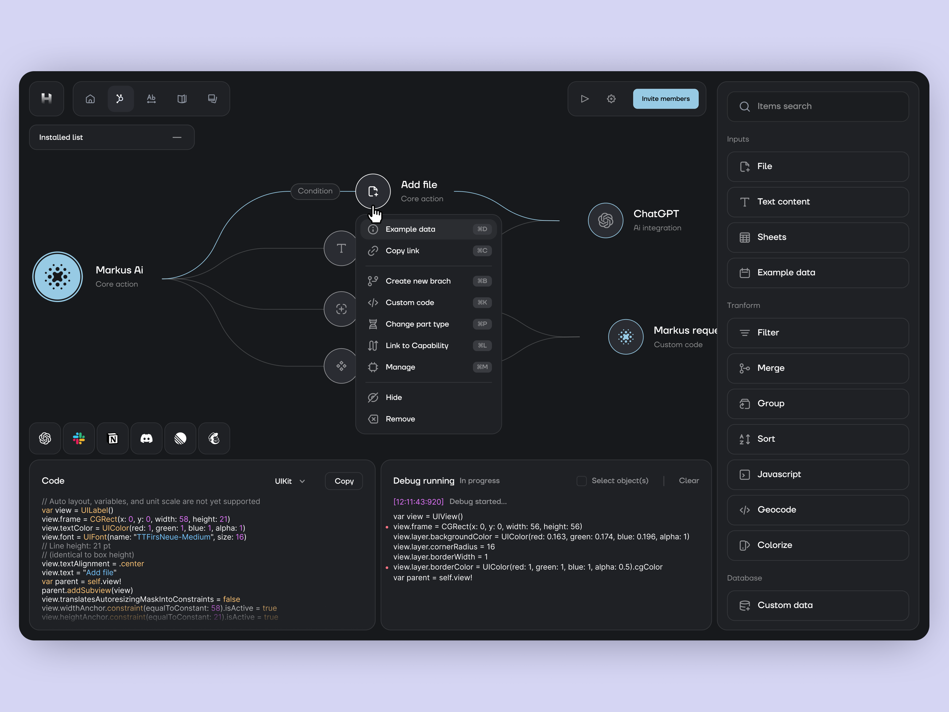 Example of Dashboard Design Concept