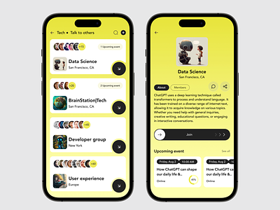 Hobi Redesign Talk to others app clean communication community connection conversation design event group group discussion minimal mobile app record talk talking ui ui mobile uiuxdesign ux