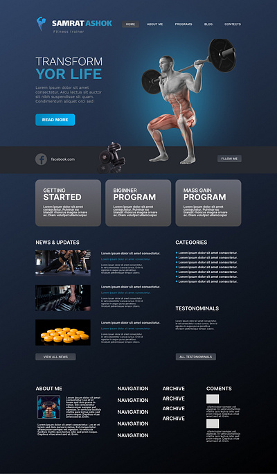 Re-design fitness website logo ux