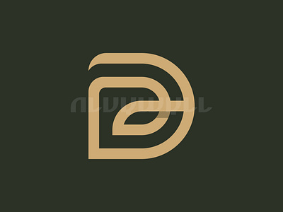 Stylish DA or AD Logo a ad branding d da design elegant flat fresh graphic design green healthy initial leaf letter logo luxury minimal monogram nature