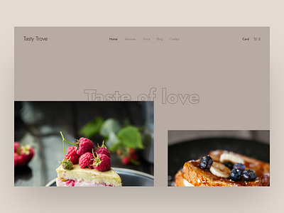 Tasty Trove website branding graphic design minimal minimalism web webdesign website