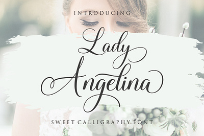 Lady Angelina Script branding cover design display fonts headlines logo modern wedding