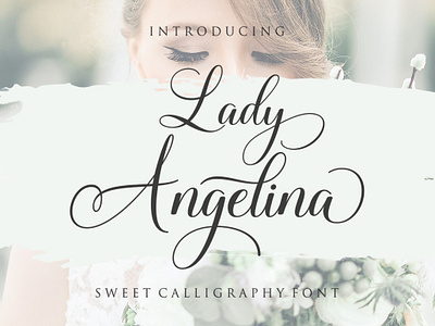 Lady Angelina Script branding cover design display fonts headlines logo modern wedding