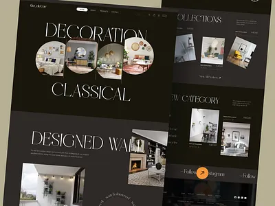 GoDécor- Home décor website Landing page architecture clean company profile design website ecommerce furniture home decor interior interior design landing landing page minimal sofa ui ui design ux web design web header website website design