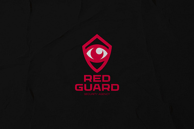 Logo for security agency agency branding eye logo logotype mark red security shield symbol