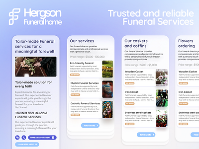 Hergson - Funeral Home atorney branding design funeral funeral advisor funeral home graphic design law webdesign webdesigner