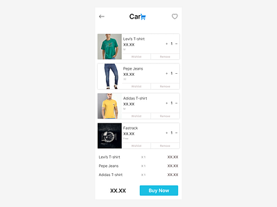 Daily UI challenge - 58/100 Shopping cart daily ui challenge design ui