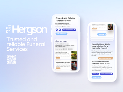 Hergson - Funeral Home application design atorney funeral funeral advisor funeral home graphic design law ui webdesign webdesigner