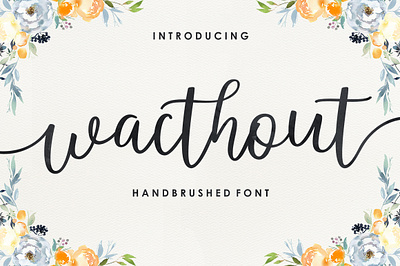 Wacthout Script branding cover design display fonts logo modern wedding