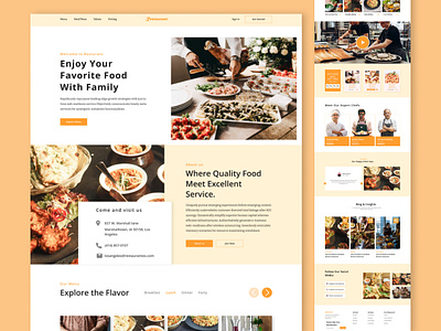 Restaurant Landing Page food ui landing restaurant minimal restaurant restaurant ui restaurant visual restaurant website ui design visual design webdesign
