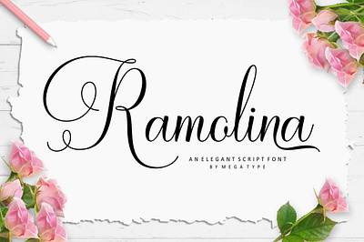 Ramolina Script branding cover design display fonts graphic design logo modern typography wedding