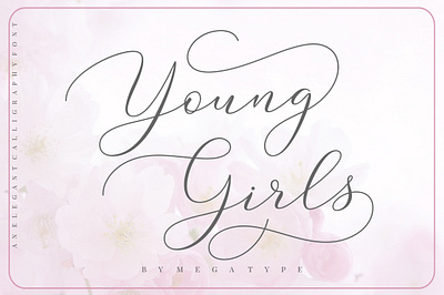 Young Girls Script branding cover design display fonts logo modern typography wedding