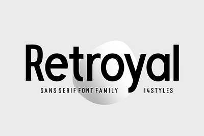Retroyal branding cover design display fonts logo modern typography wedding